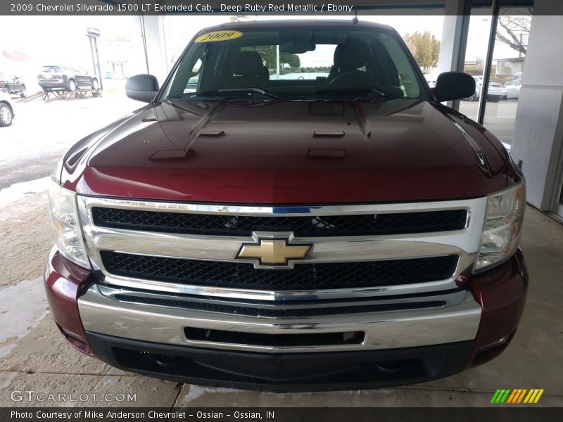 Deep Ruby Red Metallic / Ebony 2009 Chevrolet Silverado 1500 LT Extended Cab