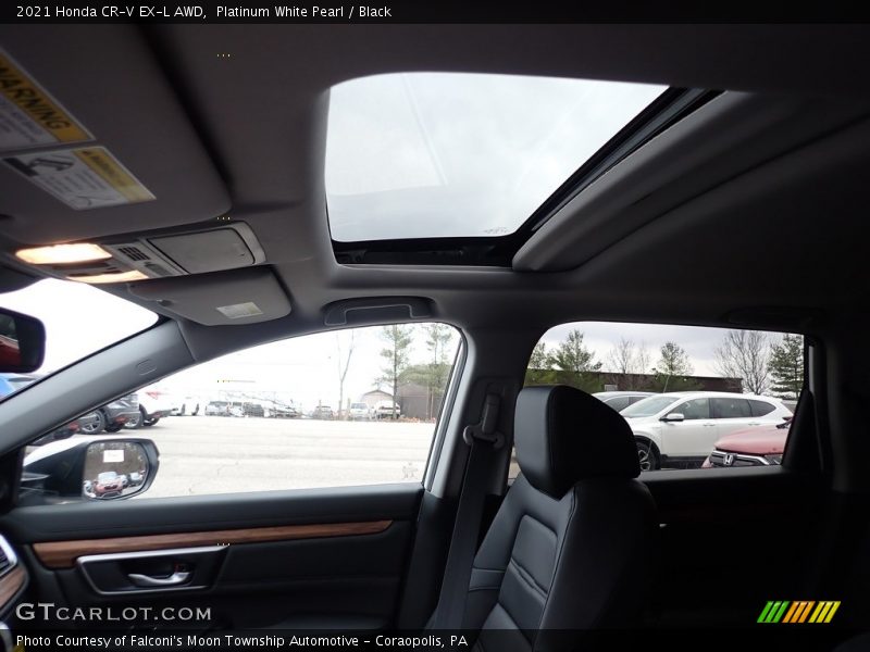 Platinum White Pearl / Black 2021 Honda CR-V EX-L AWD