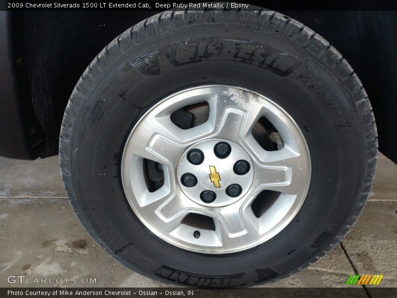 Deep Ruby Red Metallic / Ebony 2009 Chevrolet Silverado 1500 LT Extended Cab