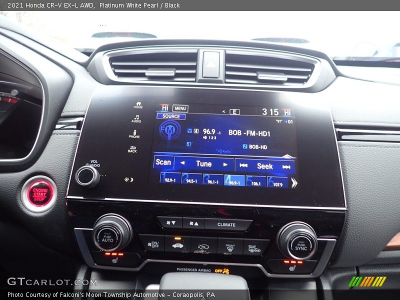 Platinum White Pearl / Black 2021 Honda CR-V EX-L AWD