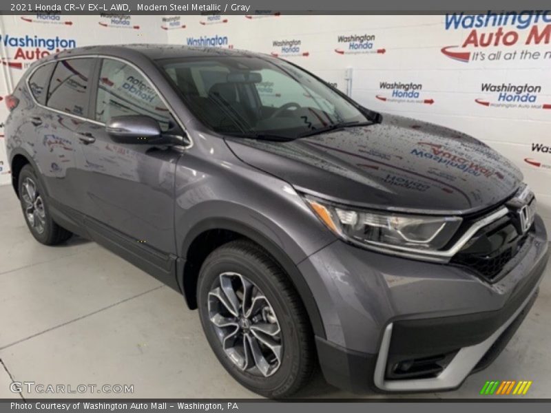 Modern Steel Metallic / Gray 2021 Honda CR-V EX-L AWD