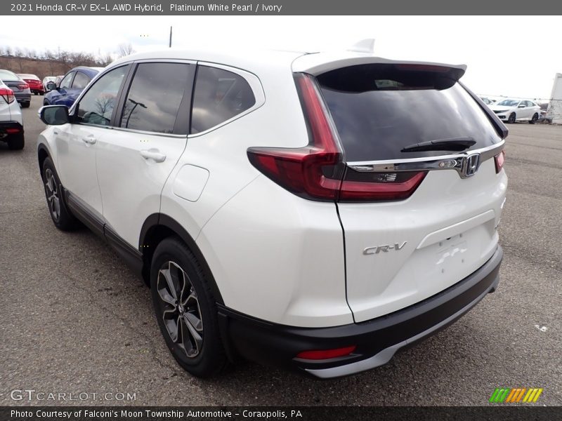 Platinum White Pearl / Ivory 2021 Honda CR-V EX-L AWD Hybrid