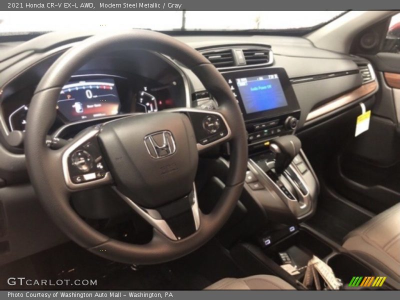 Modern Steel Metallic / Gray 2021 Honda CR-V EX-L AWD