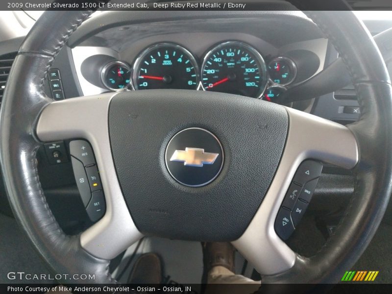 Deep Ruby Red Metallic / Ebony 2009 Chevrolet Silverado 1500 LT Extended Cab