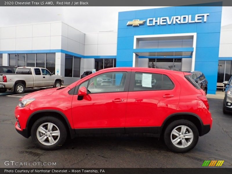 Red Hot / Jet Black 2020 Chevrolet Trax LS AWD