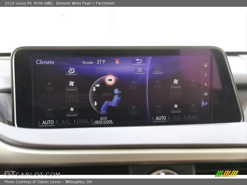Controls of 2016 RX 450h AWD