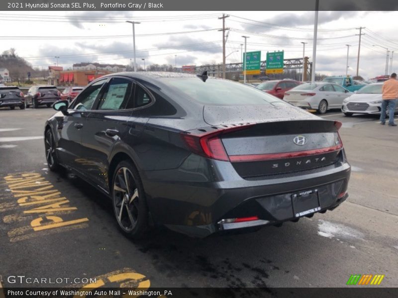 Portofino Gray / Black 2021 Hyundai Sonata SEL Plus