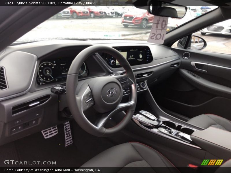 Portofino Gray / Black 2021 Hyundai Sonata SEL Plus