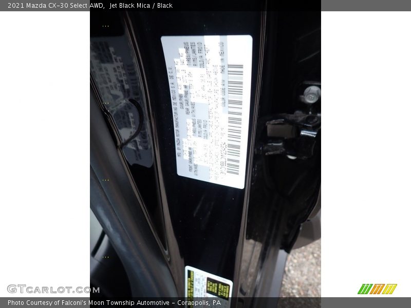 Jet Black Mica / Black 2021 Mazda CX-30 Select AWD