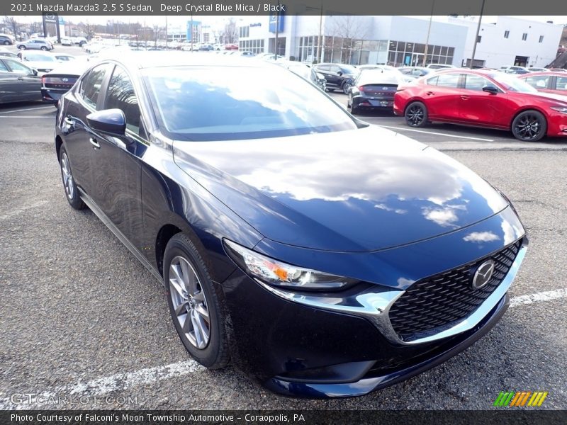 Deep Crystal Blue Mica / Black 2021 Mazda Mazda3 2.5 S Sedan
