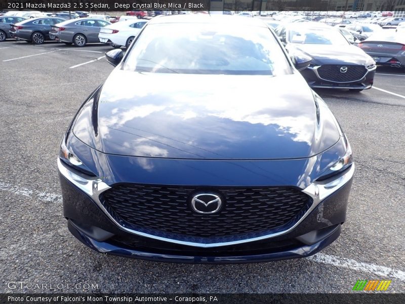Deep Crystal Blue Mica / Black 2021 Mazda Mazda3 2.5 S Sedan