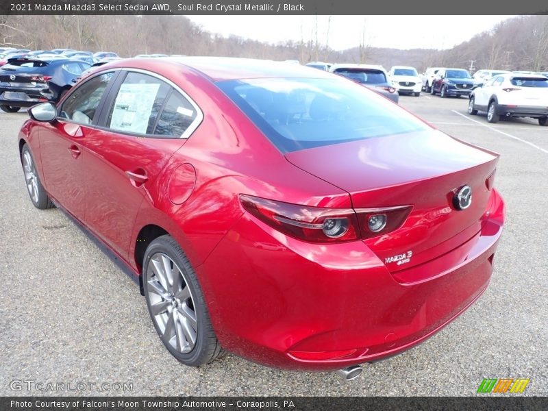 Soul Red Crystal Metallic / Black 2021 Mazda Mazda3 Select Sedan AWD