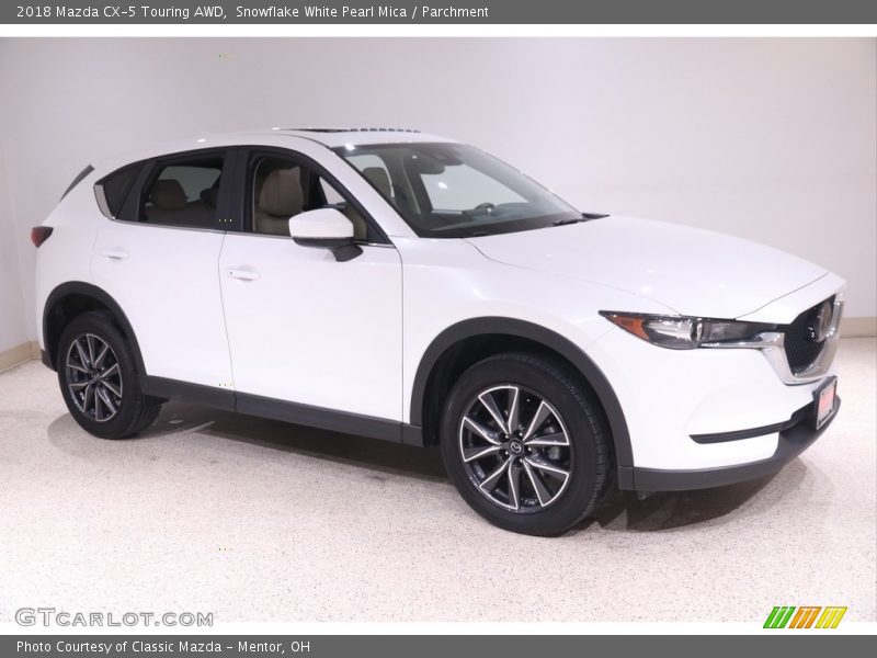 Snowflake White Pearl Mica / Parchment 2018 Mazda CX-5 Touring AWD