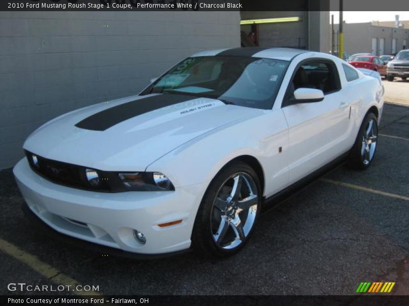 Performance White / Charcoal Black 2010 Ford Mustang Roush Stage 1 Coupe
