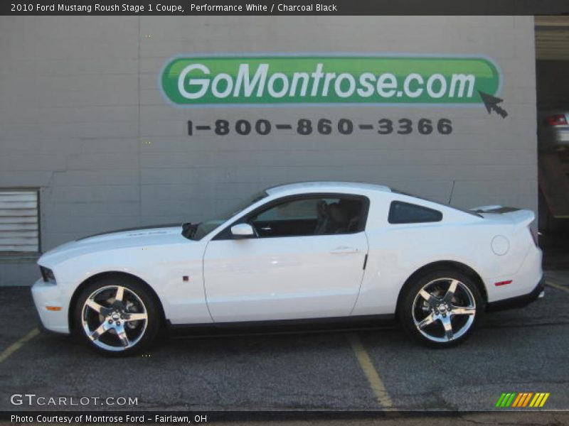 Performance White / Charcoal Black 2010 Ford Mustang Roush Stage 1 Coupe