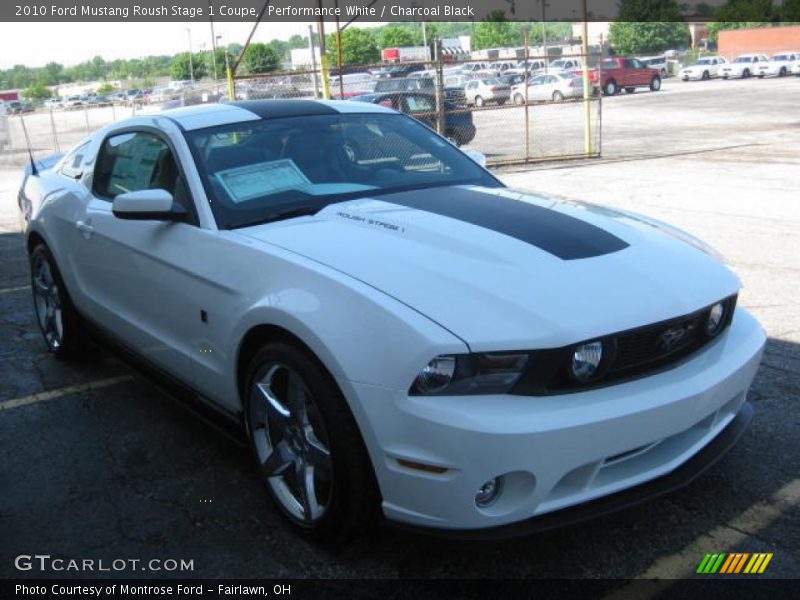 Performance White / Charcoal Black 2010 Ford Mustang Roush Stage 1 Coupe