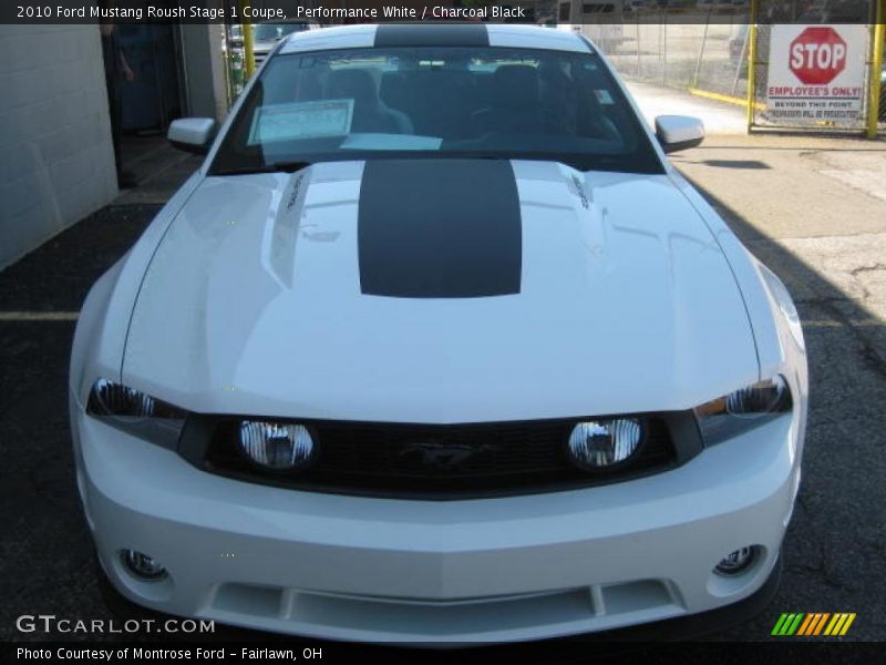 Performance White / Charcoal Black 2010 Ford Mustang Roush Stage 1 Coupe