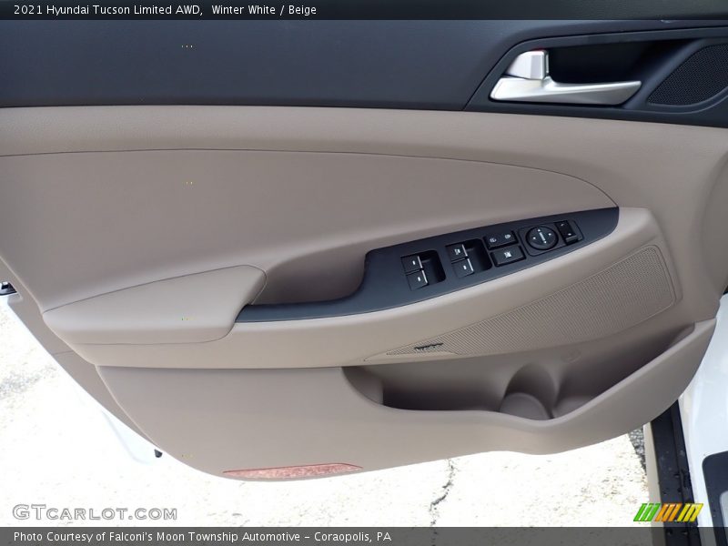 Winter White / Beige 2021 Hyundai Tucson Limited AWD