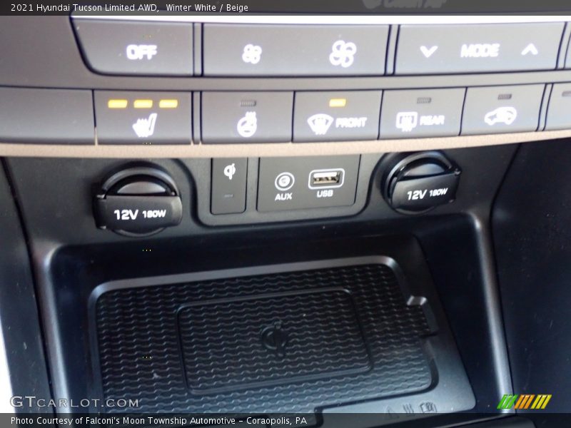 Winter White / Beige 2021 Hyundai Tucson Limited AWD