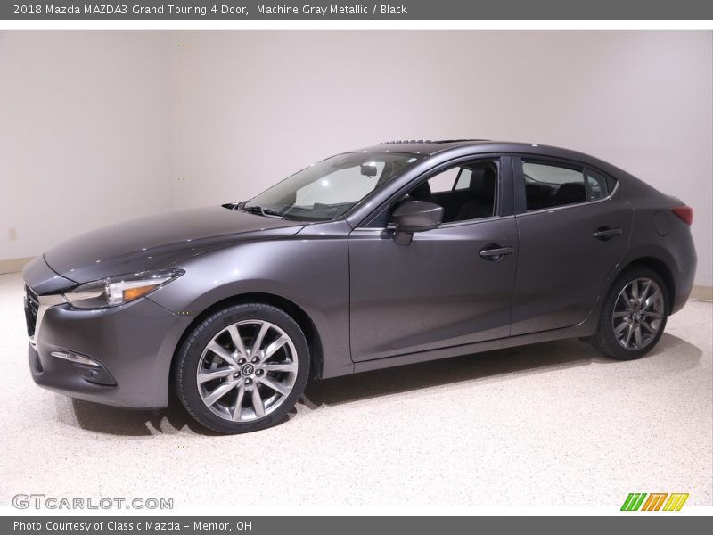 Machine Gray Metallic / Black 2018 Mazda MAZDA3 Grand Touring 4 Door