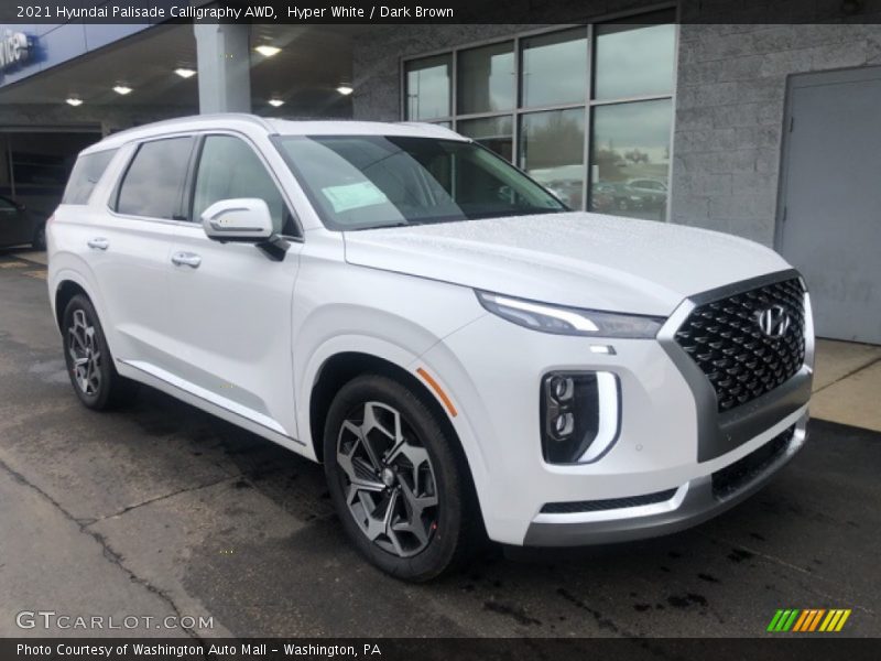 Hyper White / Dark Brown 2021 Hyundai Palisade Calligraphy AWD