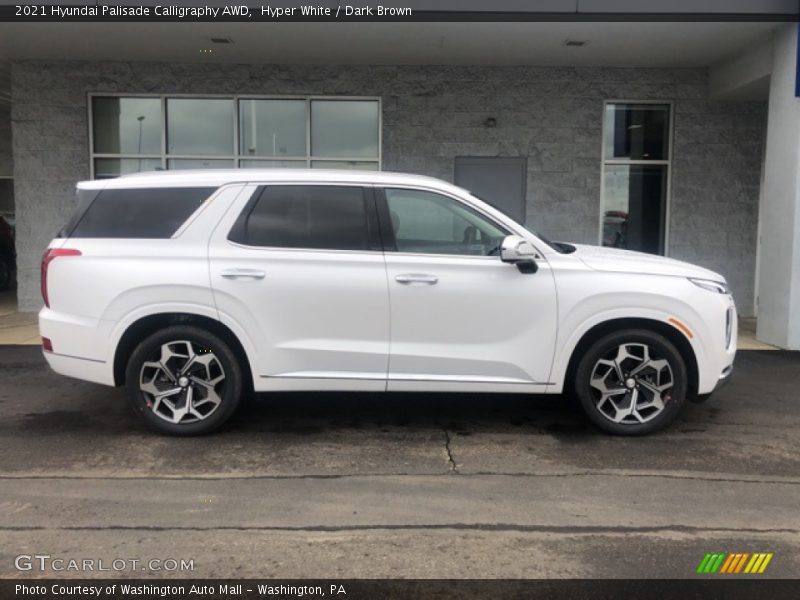 Hyper White / Dark Brown 2021 Hyundai Palisade Calligraphy AWD