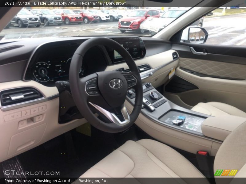 Hyper White / Dark Brown 2021 Hyundai Palisade Calligraphy AWD