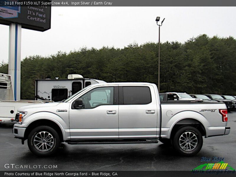 Ingot Silver / Earth Gray 2018 Ford F150 XLT SuperCrew 4x4