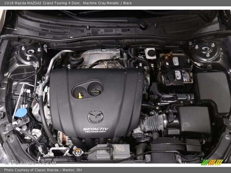 Machine Gray Metallic / Black 2018 Mazda MAZDA3 Grand Touring 4 Door