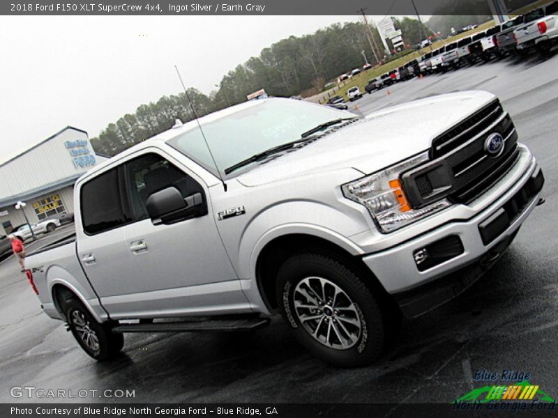 Ingot Silver / Earth Gray 2018 Ford F150 XLT SuperCrew 4x4