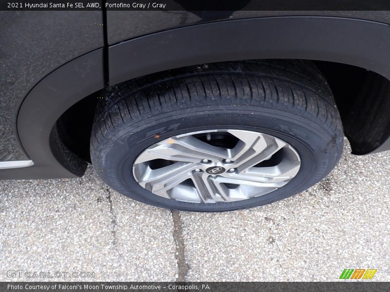 Portofino Gray / Gray 2021 Hyundai Santa Fe SEL AWD