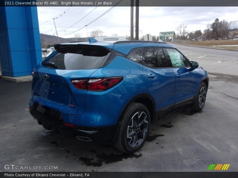Bright Blue Metallic / Jet Black 2021 Chevrolet Blazer RS AWD