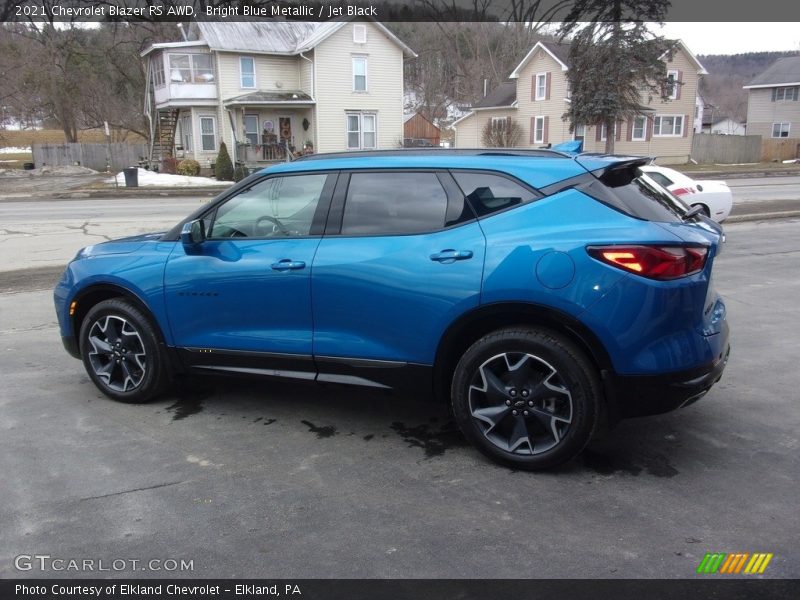 Bright Blue Metallic / Jet Black 2021 Chevrolet Blazer RS AWD