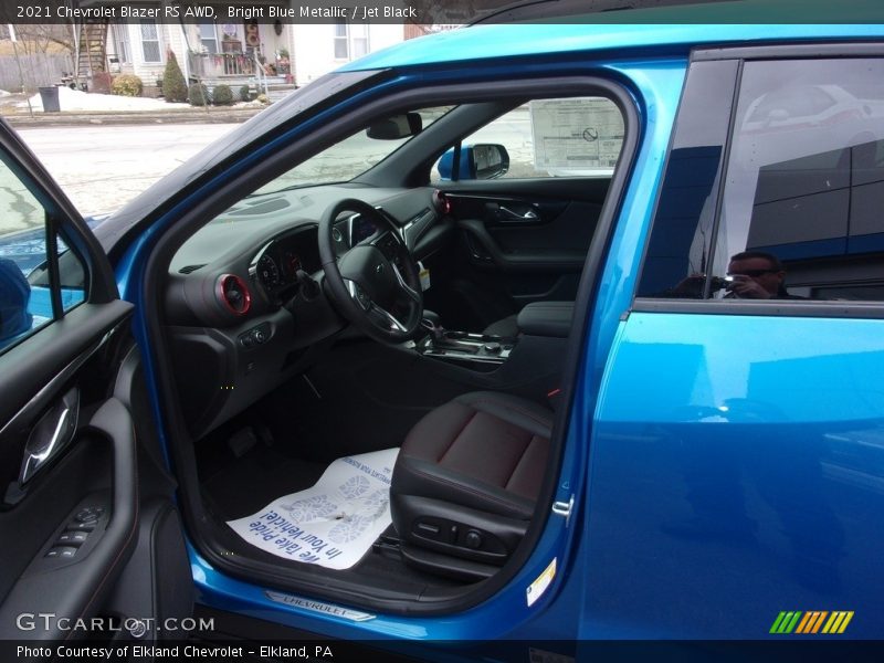 Bright Blue Metallic / Jet Black 2021 Chevrolet Blazer RS AWD
