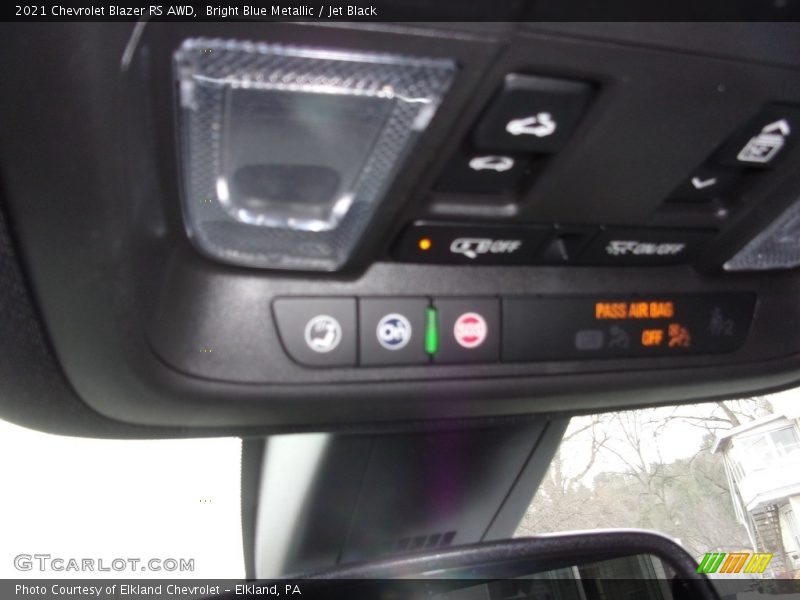 Bright Blue Metallic / Jet Black 2021 Chevrolet Blazer RS AWD