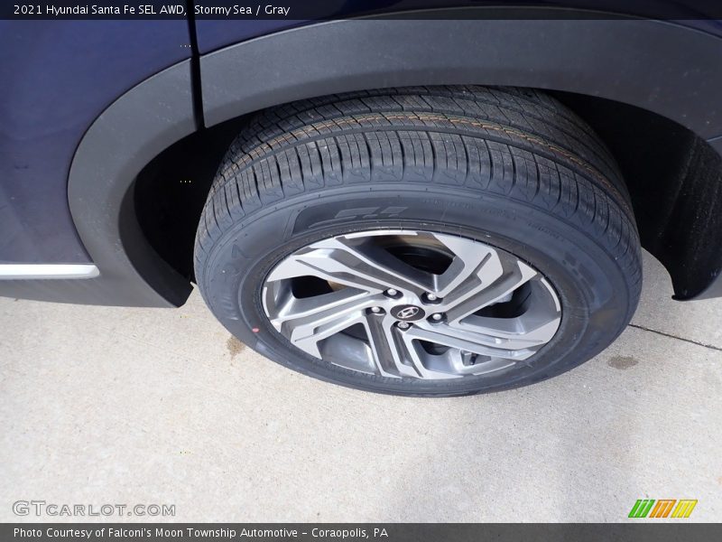 Stormy Sea / Gray 2021 Hyundai Santa Fe SEL AWD
