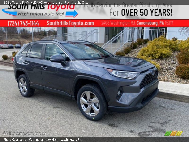Lunar Rock / Light Gray 2021 Toyota RAV4 XLE AWD Hybrid
