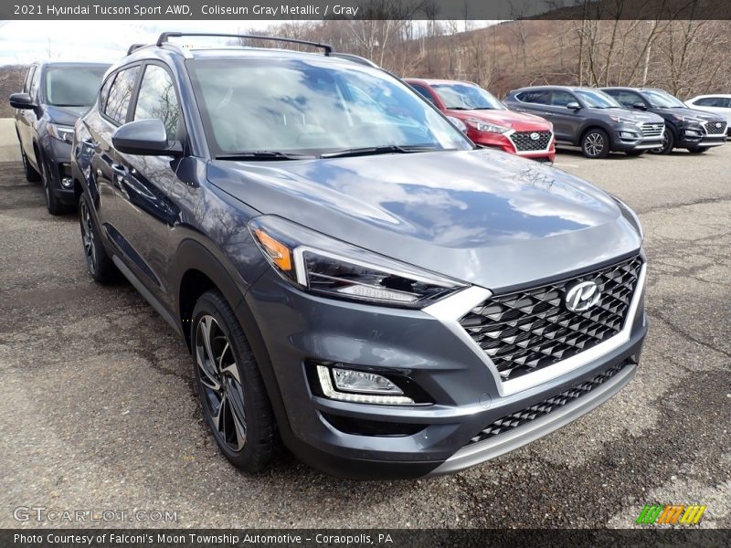 Coliseum Gray Metallic / Gray 2021 Hyundai Tucson Sport AWD