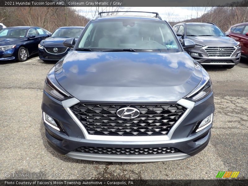 Coliseum Gray Metallic / Gray 2021 Hyundai Tucson Sport AWD