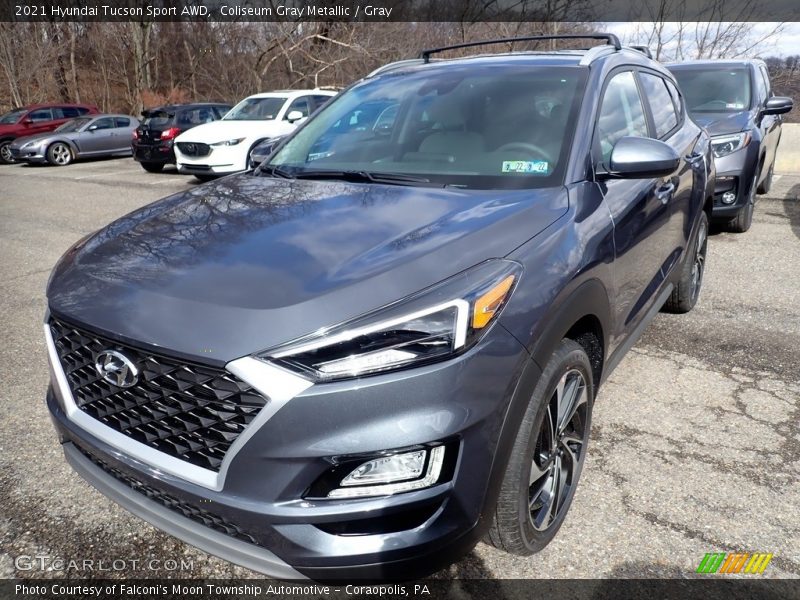 Coliseum Gray Metallic / Gray 2021 Hyundai Tucson Sport AWD