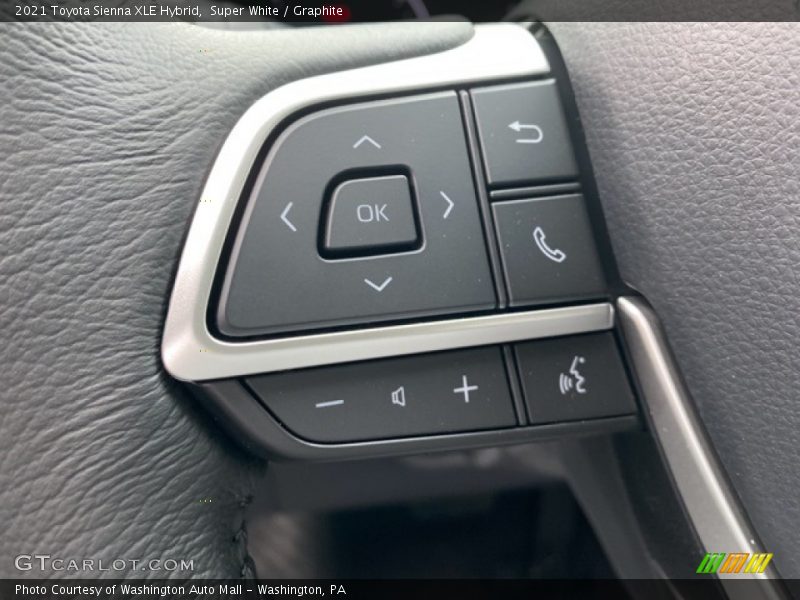 Super White / Graphite 2021 Toyota Sienna XLE Hybrid