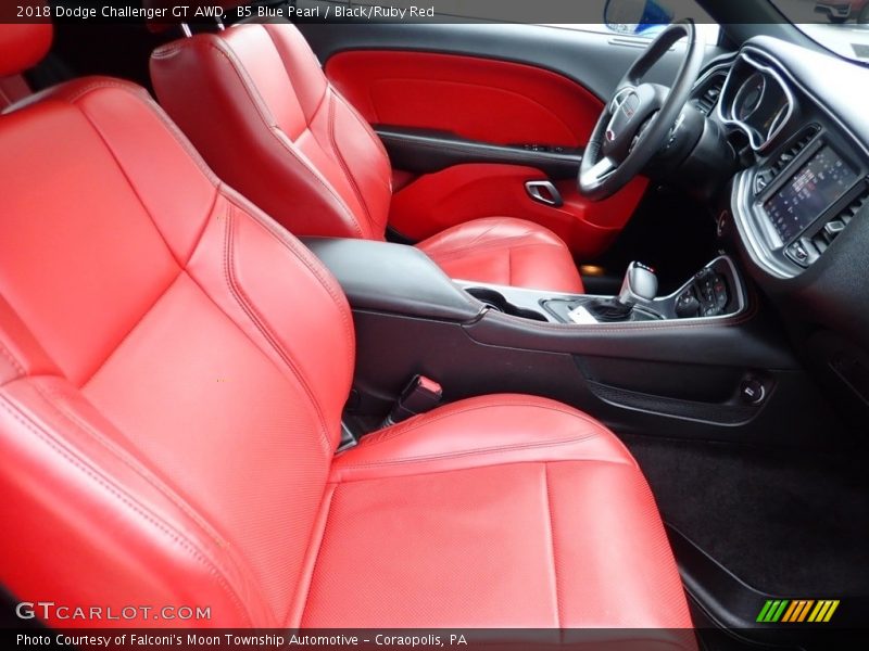 B5 Blue Pearl / Black/Ruby Red 2018 Dodge Challenger GT AWD