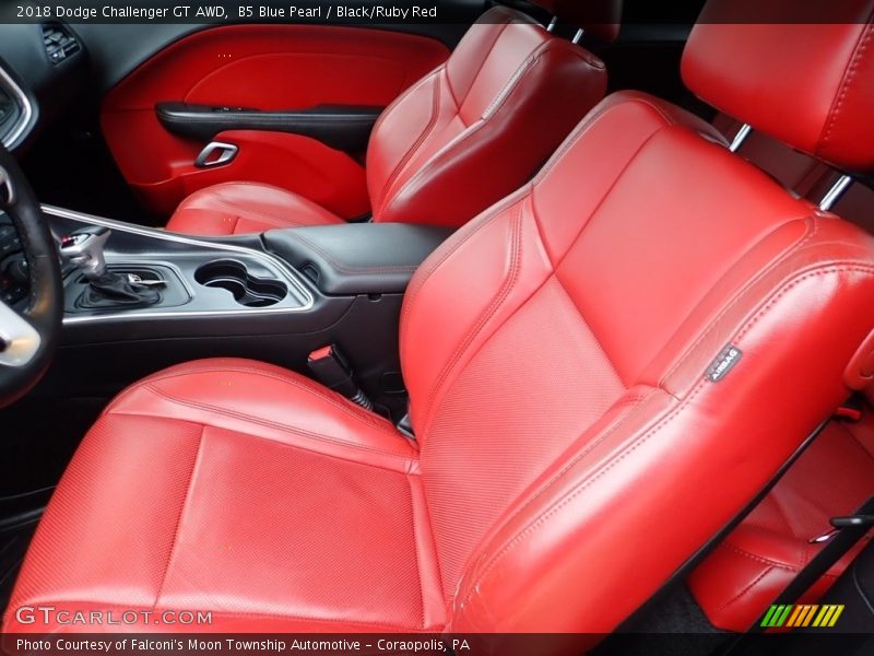 B5 Blue Pearl / Black/Ruby Red 2018 Dodge Challenger GT AWD