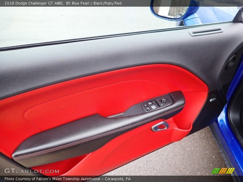 B5 Blue Pearl / Black/Ruby Red 2018 Dodge Challenger GT AWD