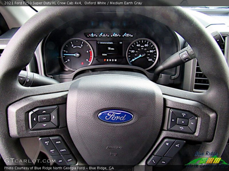 Oxford White / Medium Earth Gray 2021 Ford F250 Super Duty XL Crew Cab 4x4