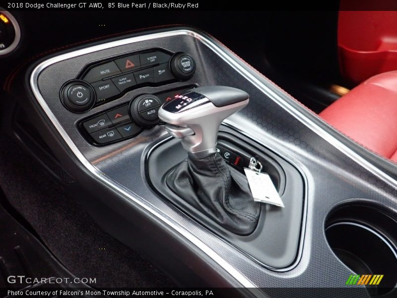 B5 Blue Pearl / Black/Ruby Red 2018 Dodge Challenger GT AWD