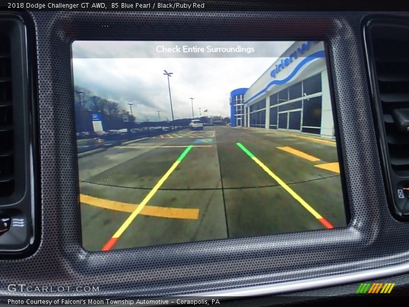 B5 Blue Pearl / Black/Ruby Red 2018 Dodge Challenger GT AWD