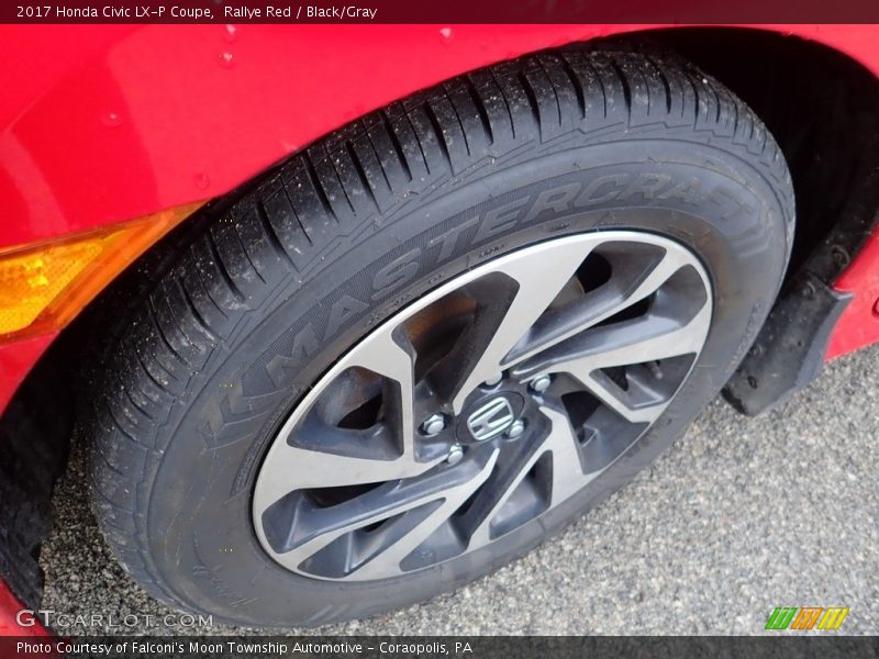 Rallye Red / Black/Gray 2017 Honda Civic LX-P Coupe