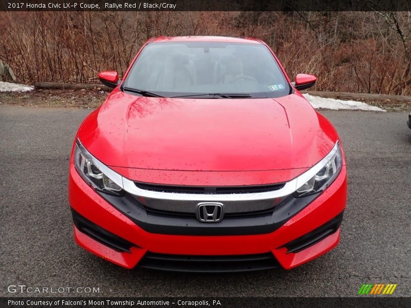 Rallye Red / Black/Gray 2017 Honda Civic LX-P Coupe
