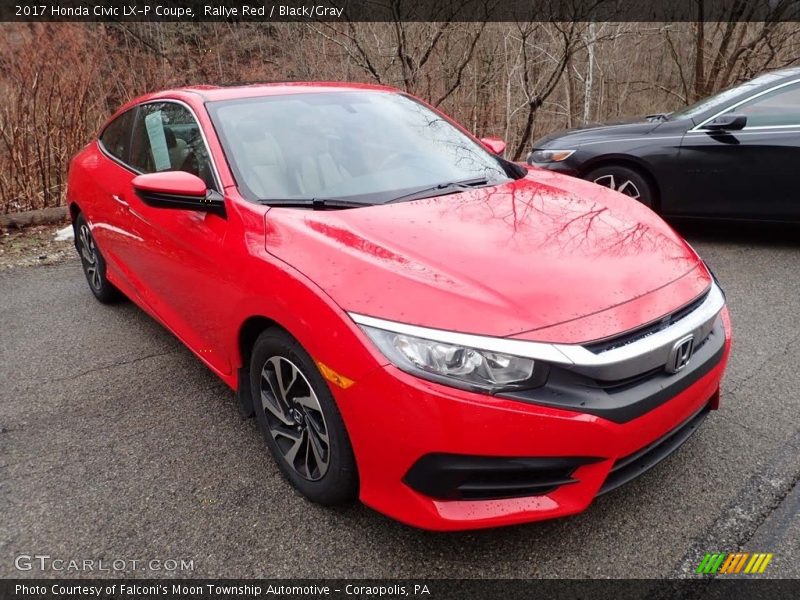 Rallye Red / Black/Gray 2017 Honda Civic LX-P Coupe